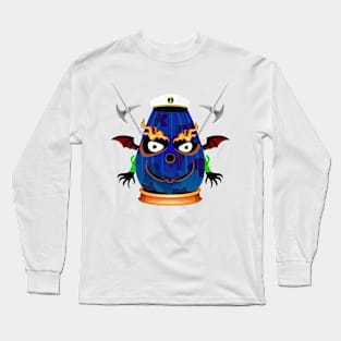 Spooky Halloween Pumpkin Head Long Sleeve T-Shirt